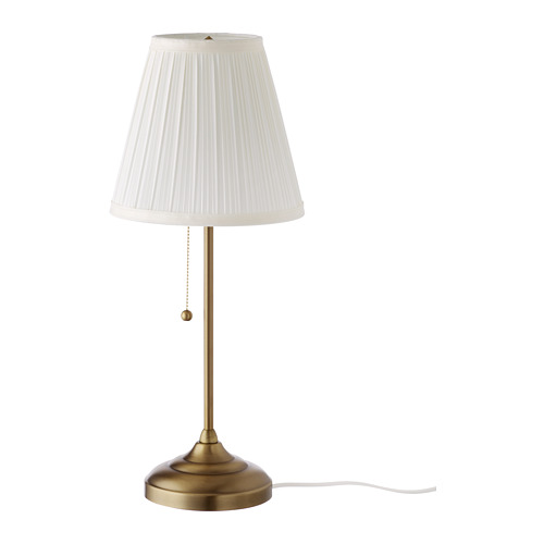 BLIDVÄDER lampada da tavolo, bianco sporco ceramica/beige, 50 cm