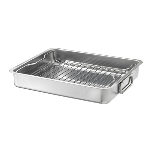 HEMMABAK Baking pan, gray, 16x12 - IKEA