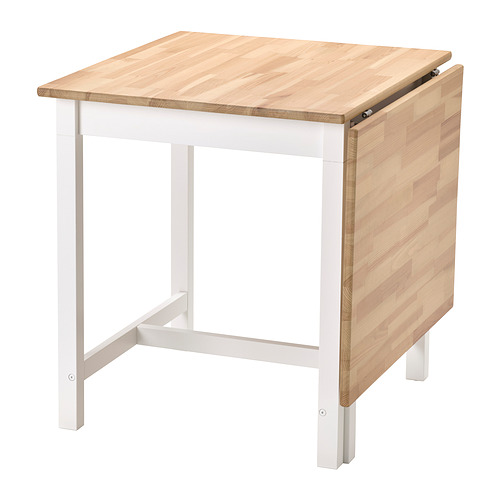 NORBERG wall-mounted drop-leaf table, white, 74x60 cm | IKEA Indonesia