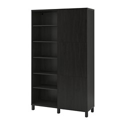 Besta Storage Combination With Doors Black Brown Stockviken Stubbarp Anthracite Ikea Indonesia