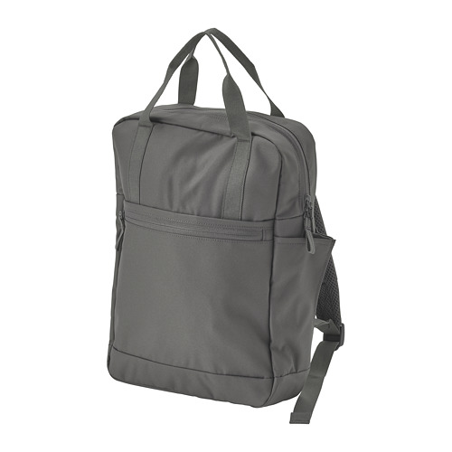 STARTTID backpack, grey, 27x9x38 cm/12 l